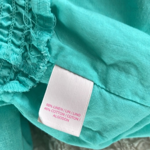 Victoria’s Secret Beach Linen Cotton Jumper size 6 in teal - Picture 7 of 7
